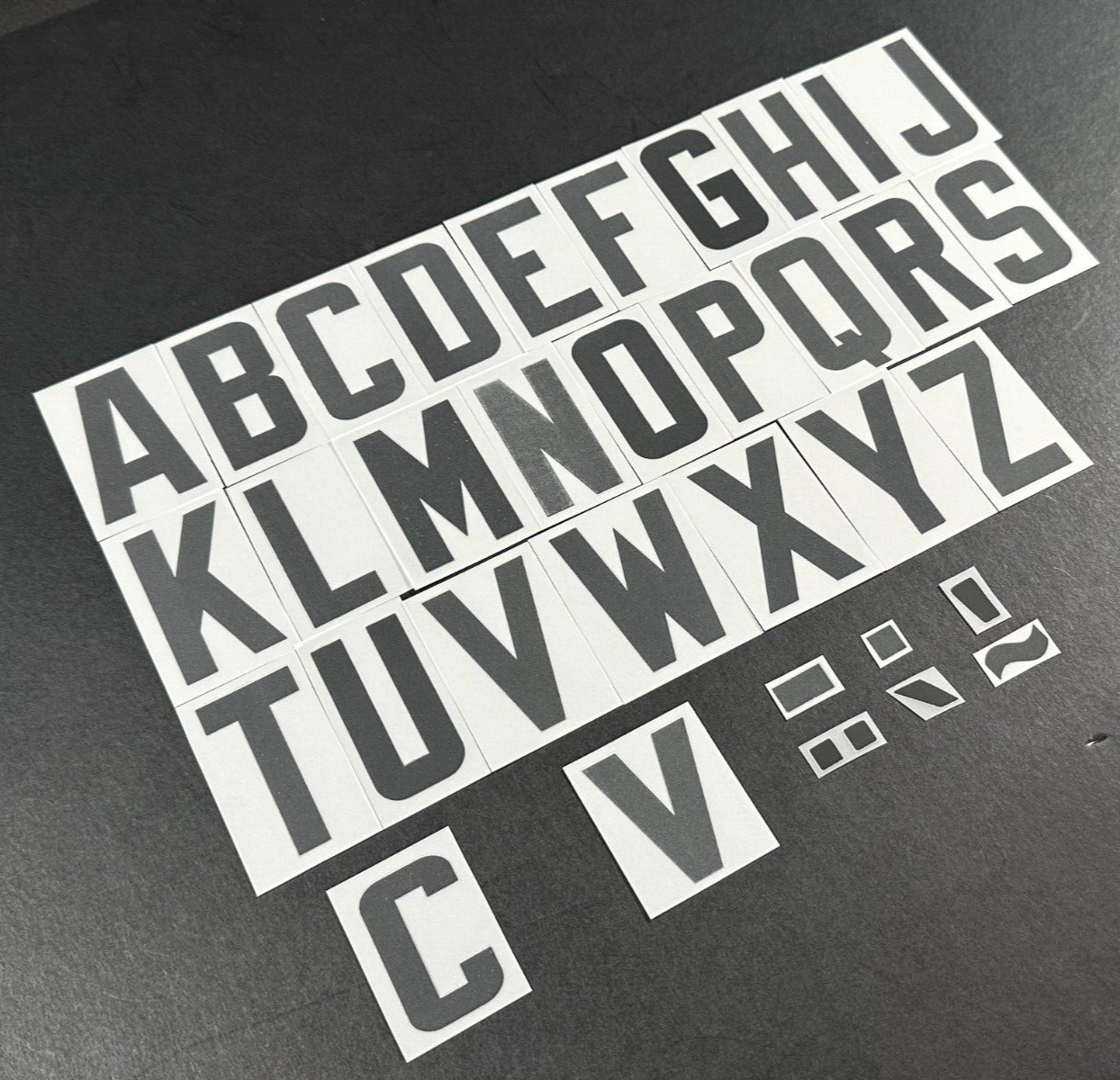 2024 2025 OFFICIAL ELMS UK SCOTTISH SPFL BLACK PLAYER SIZE LETTERS