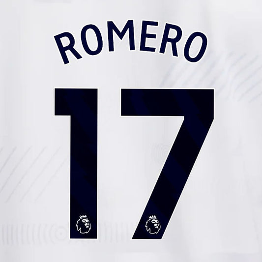 SPURS 2023 2024 ROMERO 17 BLUE HOME PLAYER SIZE NAME SET