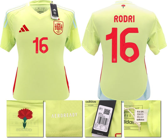 BNWT 2024 2025 SPAIN ADIDAS AWAY SHIRT RODRI 16 MEN'S