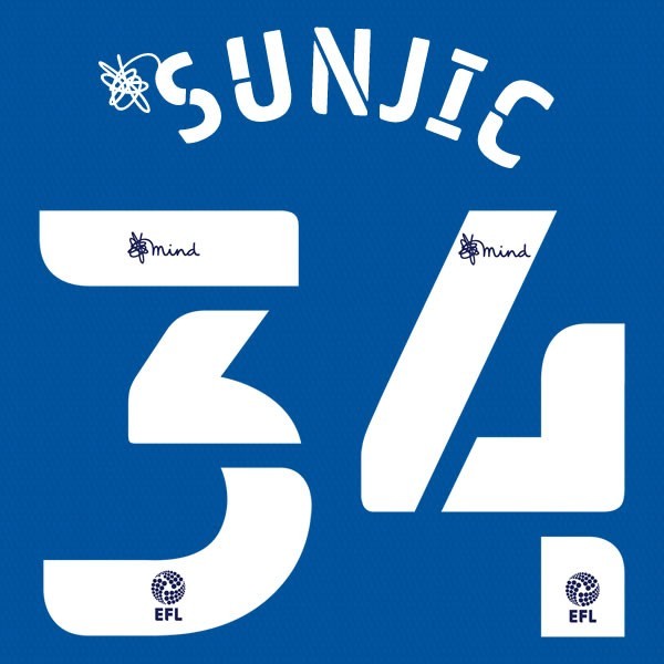 2020 2021 BIRMINGHAM CITY SUNJIC 34 OFFICIAL HOME PLAYER SIZE NAMESET