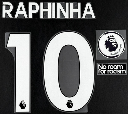 LEEDS UNITED 19-23 RAPHINHA 10 OFFICIAL AVERY DENNISON WHITE + PATCH SET