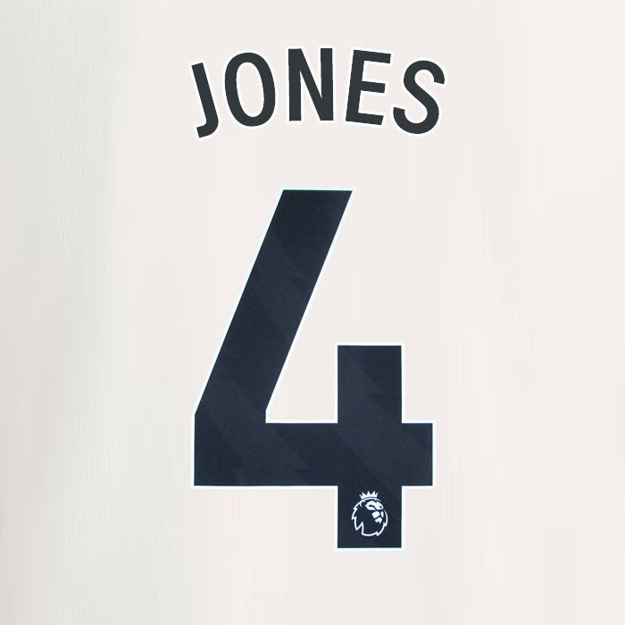 2023 2024 MANCHESTER UNITED JONES 4 3rd BLACK PLAYER SIZE NAMESET