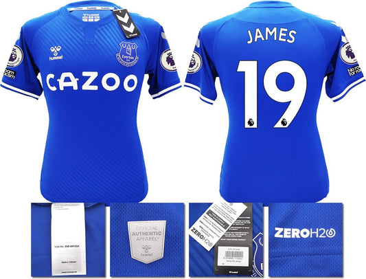 BNWT 2020 2021 HUMMEL EVERTON HOME SHIRT MEN'S JAMES 19 + PATCHES