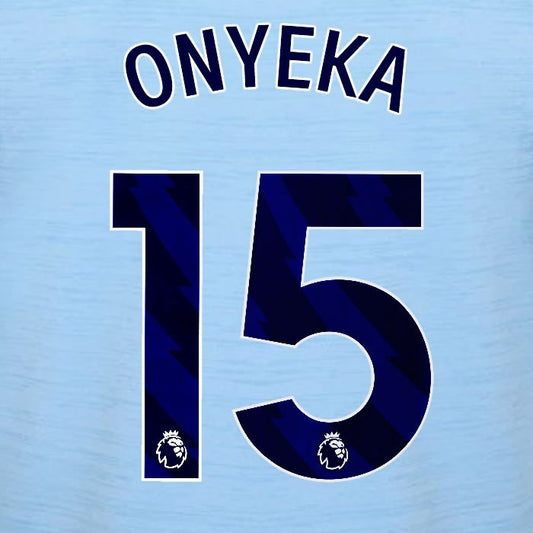 2023 2024 BRENTFORD ONYEKA 15 OFFICIAL BLUE AWAY PLAYER SIZE NAMESET