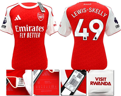 BNWT 2025 2026 ARSENAL F.C. ADIDAS HOME SHIRT LEWIS - SKELLY 49 + PATCHES