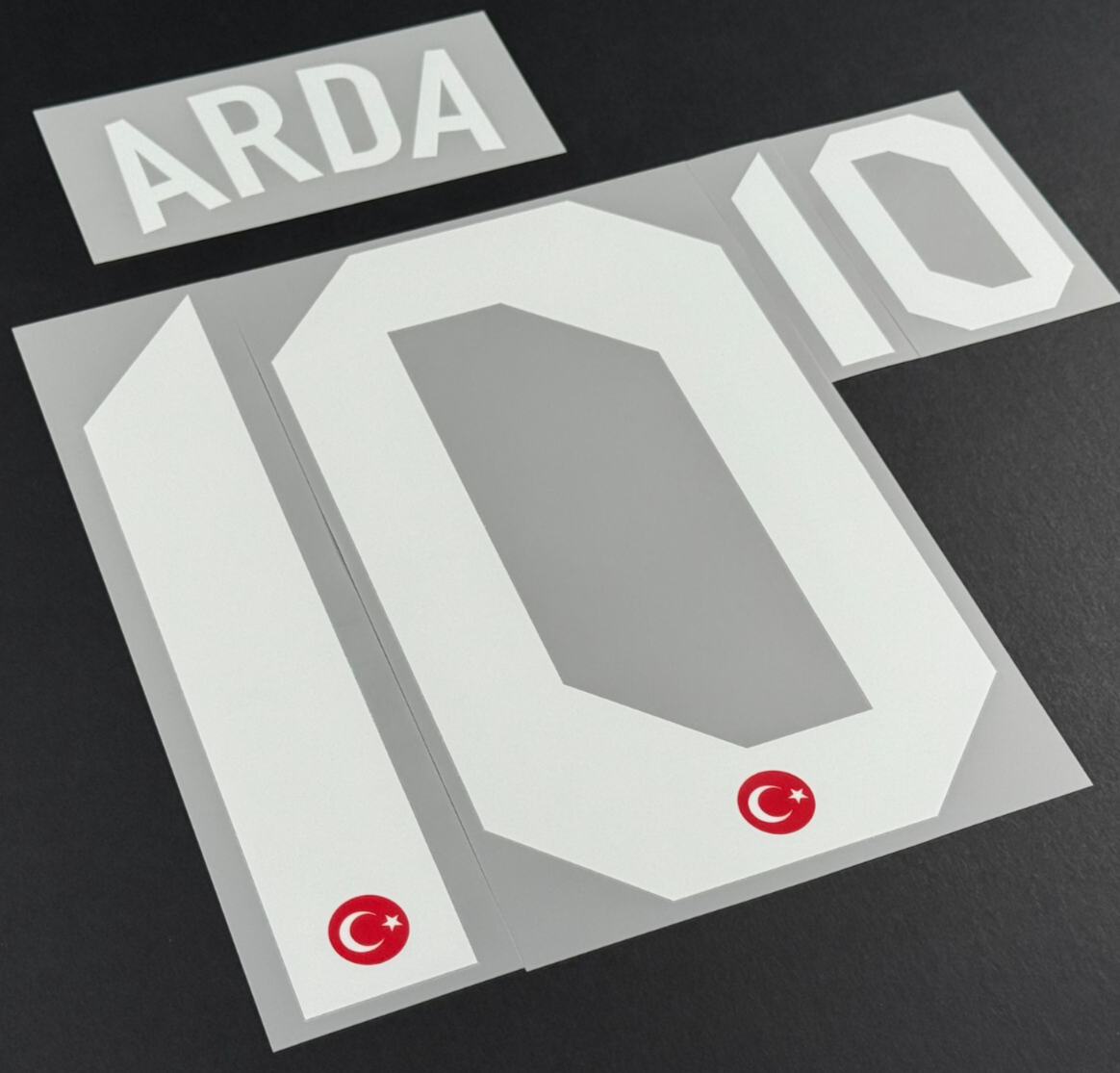 TURKEY 2020-2021 OFFICIAL ARDA 10 HOME WHITE PLAYER SIZE NAME SET