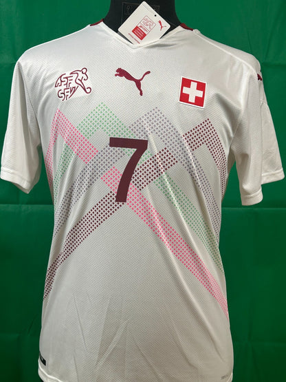 BNWT 2020 2021 SWITZERLAND AWAY PUMA FOOTBALL SHIRT EMBOLO 7 MENS MEDIUM