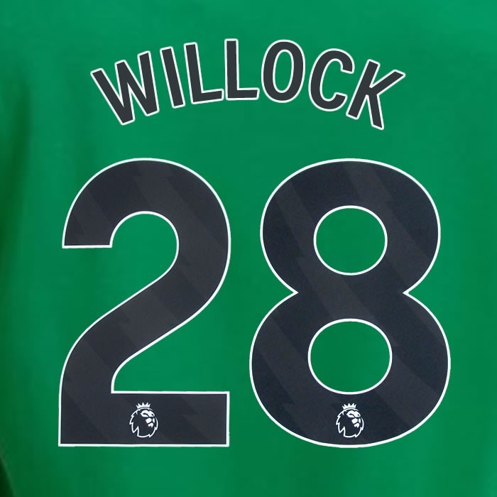 2023 2024 NEWCASTLE WILLOCK 28 OFFICIAL BLACK AWAY PLAYER SIZE NAME SET
