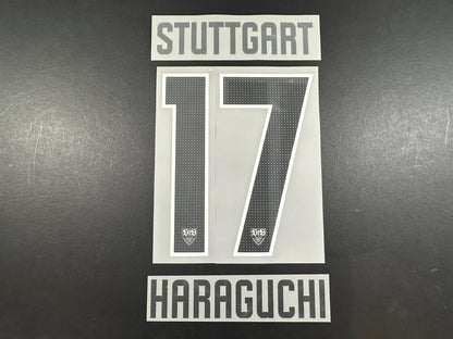 2024 2025 OFFICIAL STUTTGART HARAGUCHI 17 HOME PLAYER SIZE NAMESET