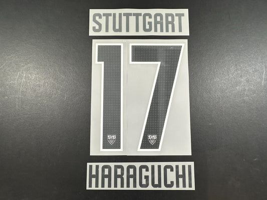 2024 2025 OFFICIAL STUTTGART HARAGUCHI 17 HOME PLAYER SIZE NAMESET