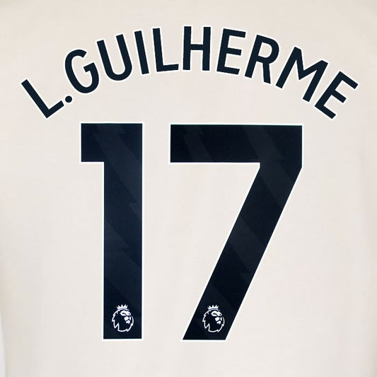 2025 2026 WEST HAM GUILHERME 17 OFFICIAL BLACK AWAY PLAYER SIZE NAMESET