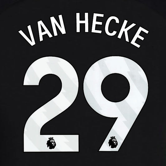 2024 2025 OFFICIAL BRIGHTON VAN HECKE 29 3RD WHITE PLAYER SIZE NAMESET