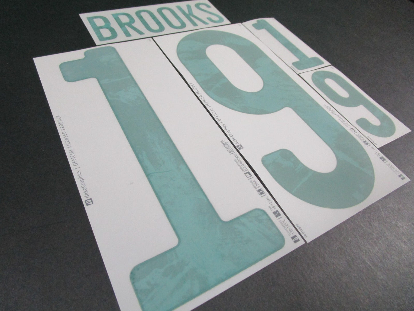 WALES 2020 2021 OFFICIAL DekoGraphics BROOKS 19 AWAY GREEN PLAYER SIZE NAMESET