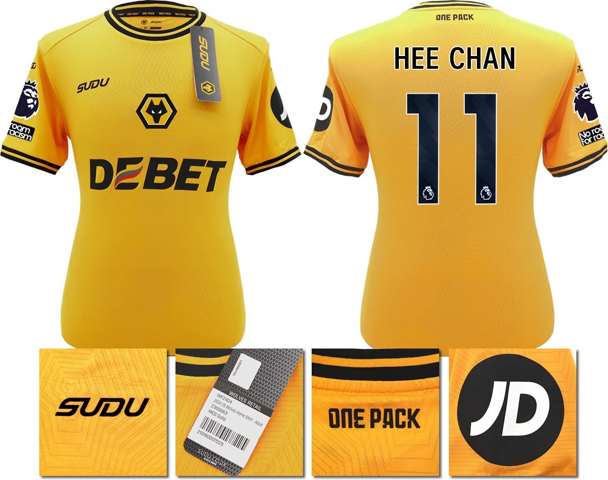 BNWT 2024 2025 WOLVES SUDU HOME SHIRT HEE CHAN 11