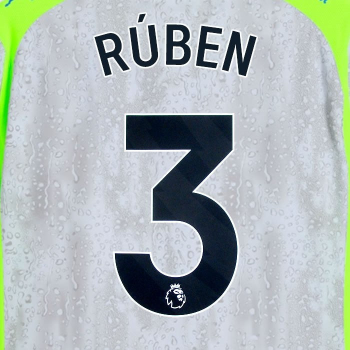 2025 2026 MANCHESTER CITY RUBEN 3 BLACK 3RD PLAYER SIZE NAME SET