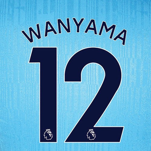 TOTTENHAM 2019-23 WANYAMA 12 OFFICIAL AVERY DENNISON NAVY PLAYER SIZE NAME SET