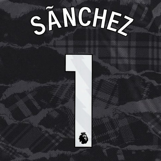 2024 2025 OFFICIAL CHELSEA SANCHEZ 1 WHITE 3RD PLAYER SIZE NAMESET