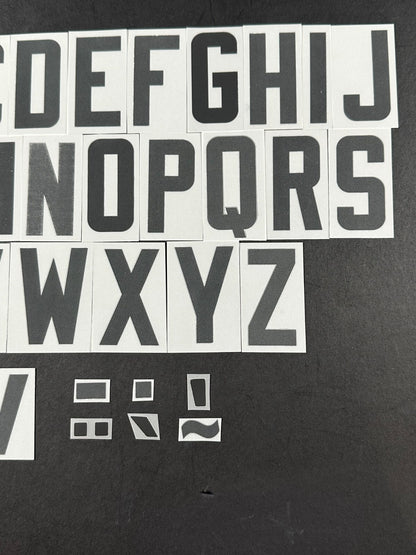 2024 2025 OFFICIAL ELMS UK SCOTTISH SPFL BLACK PLAYER SIZE LETTERS