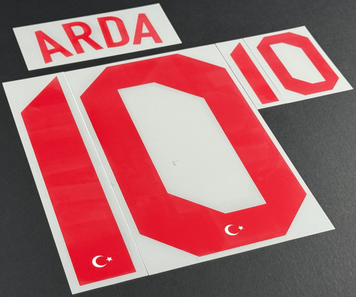 TURKEY 2020-2021 OFFICIAL ARDA 10 AWAY RED PLAYER SIZE NAME SET