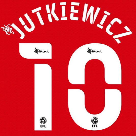 BIRMINGHAM 2020 2021 OFFICIAL JUTKIEWICZ 10 AWAY PLAYER SIZE NAME SET