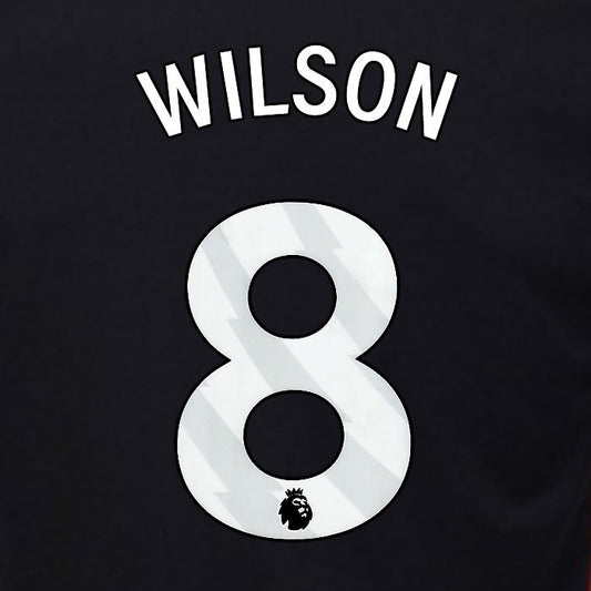 2024 2025 OFFICIAL FULHAM WILSON 8 WHITE AWAY PLAYER SIZE NAMESET