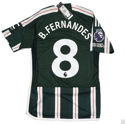 BNWT 2023 2024 MAN UTD ADIDAS AWAY SHIRT B. FERNANDES 8 + PATCHES