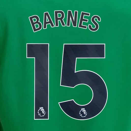 2023 2024 NEWCASTLE BARNES 15 OFFICIAL BLACK AWAY PLAYER SIZE NAME SET