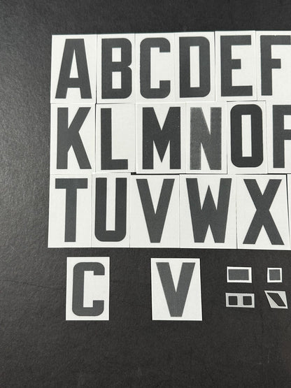 2024 2025 OFFICIAL ELMS UK SCOTTISH SPFL BLACK PLAYER SIZE LETTERS