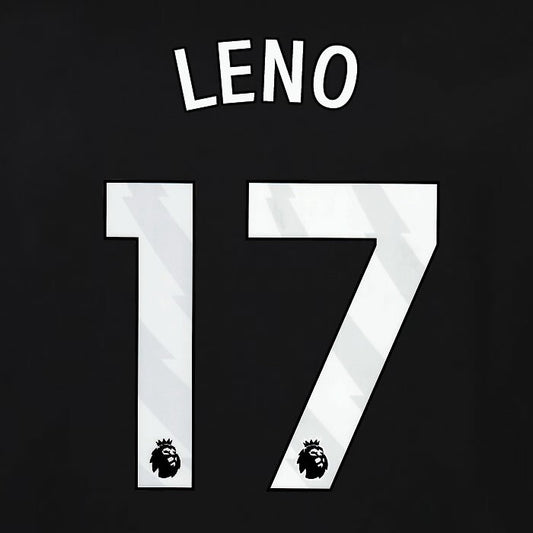 2023 2024 OFFICIAL FULHAM AVERY DENNISON LENO 17 3RD PLAYER SIZE NAMESET