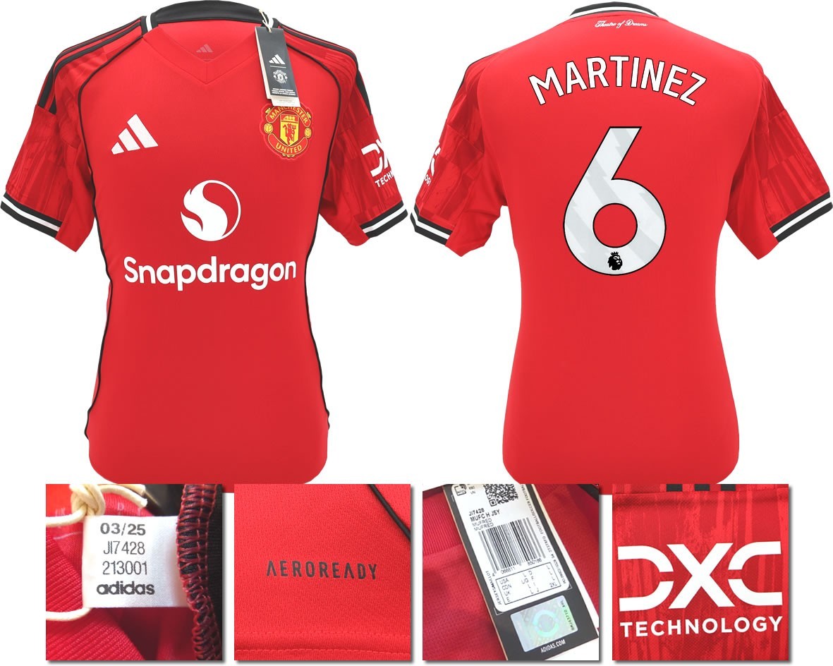 BNWT 2025 2026 MANCHESTER UNITED ADIDAS HOME SHIRT MARTINEZ 6