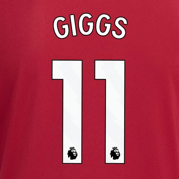 2023 2024 MANCHESTER UNITED GIGGS 11 HOME WHITE PLAYER SIZE NAMESET