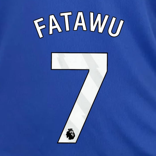 2024 2025 OFFICIAL LEICESTER CITY FATAWU 7 WHITE HOME PLAYER SIZE NAME SET