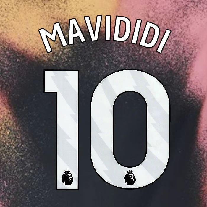 2024 2025 OFFICIAL LEICESTER CITY MAVIDIDI 10 WHITE AWAY PLAYER SIZE NAME SET