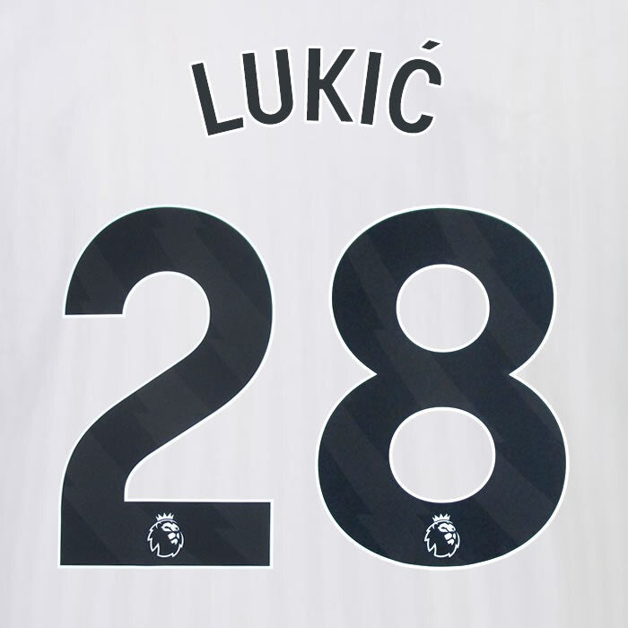 2023 2024 OFFICIAL FULHAM AVERY DENNISON LUKIC 28 HOME PLAYER SIZE NAMESET