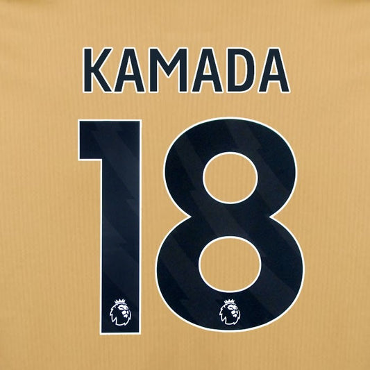2025 2026 OFFICIAL CRYSTAL PALACE KAMADA 18 BLACK 3RD PLAYER SIZE NAMESET