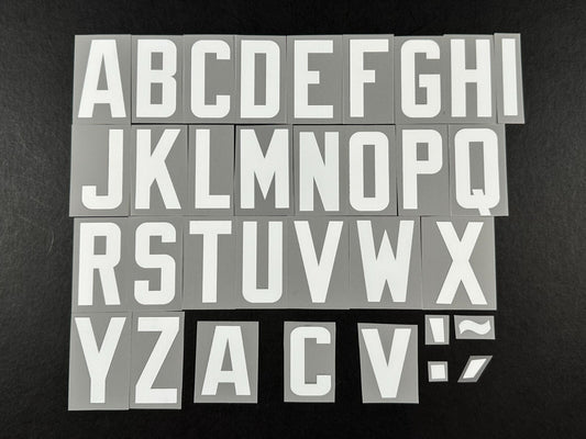 2024 2025 OFFICIAL ELMS UK SCOTTISH SPFL WHITE PLAYER SIZE LETTERS