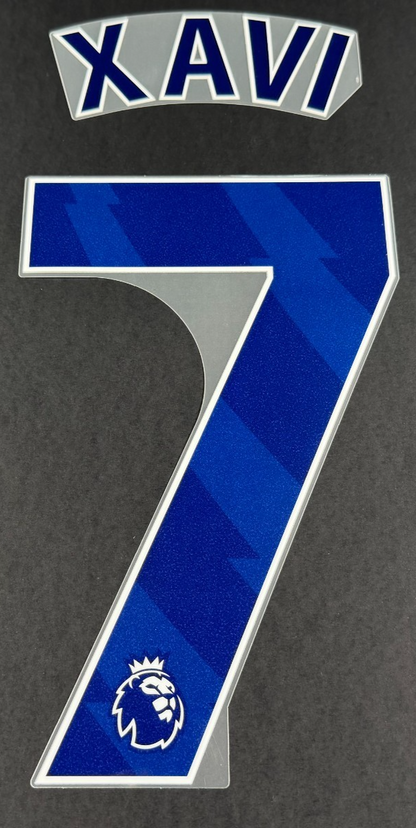 2025 2026 TOTTENHAM XAVI 7 AVERY DENNISON HOME PLAYER SIZE NAME SET 250MM