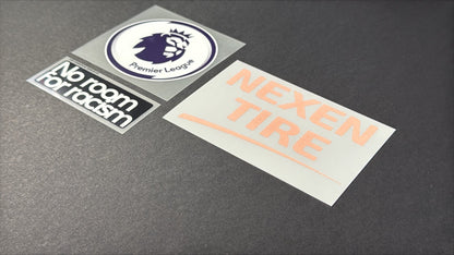 2020 2021 OFFICIAL MANCHESTER CITY AWAY PLAYER SIZE SLEEVE PATCH + SPONSOR SET