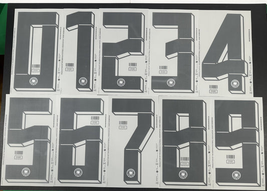 2024 2025 GERMANY OFFICIAL NAME&NUMBERING HOME BLACK BACK OF SHIRT NUMBERS 260MM