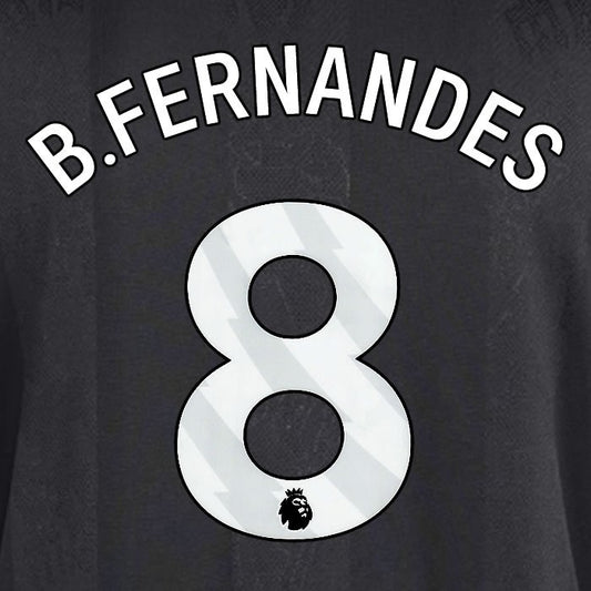 2025 2026 MANCHESTER UNITED B. FERNANDES 8 3RD WHITE PLAYER SIZE NAMESET