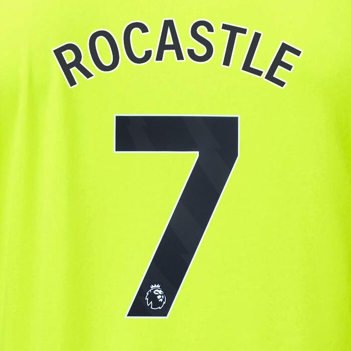 ARSENAL 2023/24 ROCASTLE 7 OFFICIAL AVERY DENNISON BLACK PLAYER SIZE NAME SET