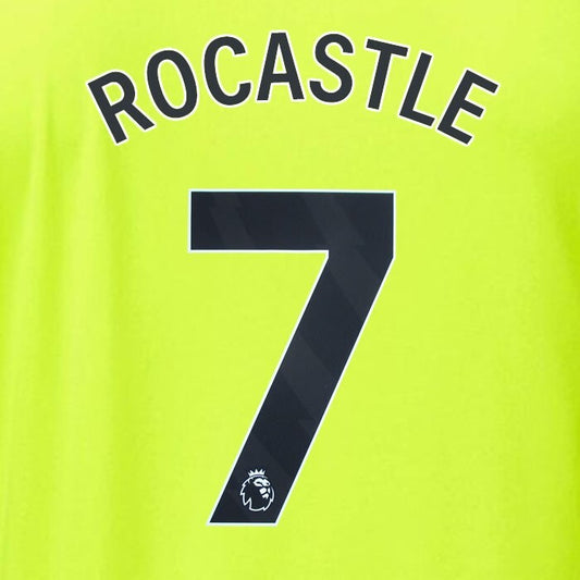 ARSENAL 2023/24 ROCASTLE 7 OFFICIAL AVERY DENNISON BLACK PLAYER SIZE NAME SET