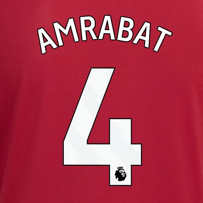 2023 2024 MANCHESTER UNITED AMRABAT 4 HOME WHITE PLAYER SIZE NAMESET