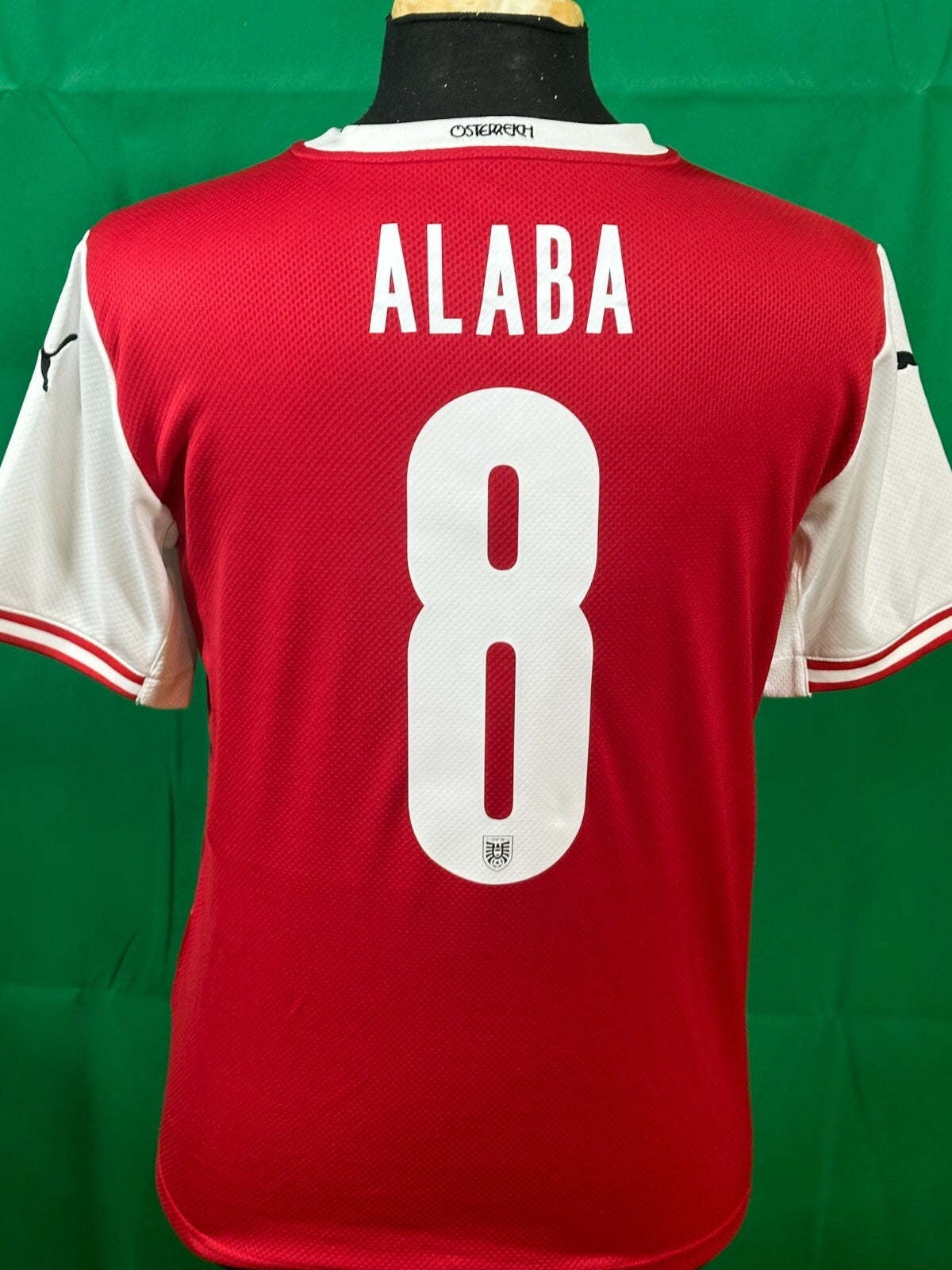 BNWT 2020 2021 AUSTRIA HOME PUMA FOOTBALL SHIRT ALABA 8 MENS MEDIUM