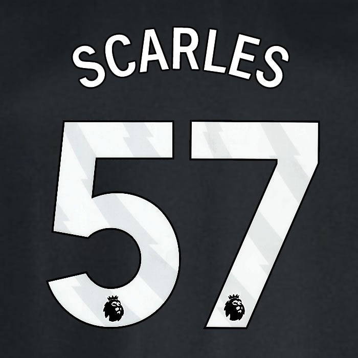 2024 2025 WEST HAM SCARLES 57 OFFICIAL WHITE AWAY PLAYER SIZE NAMESET