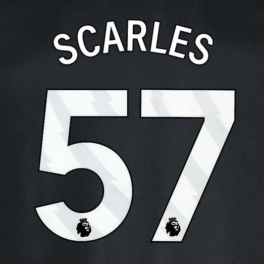 2024 2025 WEST HAM SCARLES 57 OFFICIAL WHITE AWAY PLAYER SIZE NAMESET