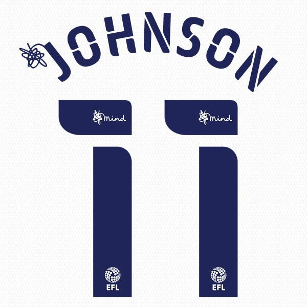 PRESTON 2020 2021 OFFICIAL JOHNON 11 HOME PLAYER SIZE NAME SET