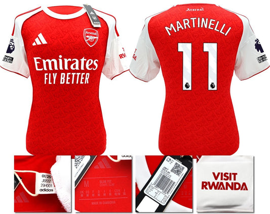 BNWT 2025/2026 ARSENAL F.C. ADIDAS HOME SHIRT MARTINELLI 11 + PATCHES
