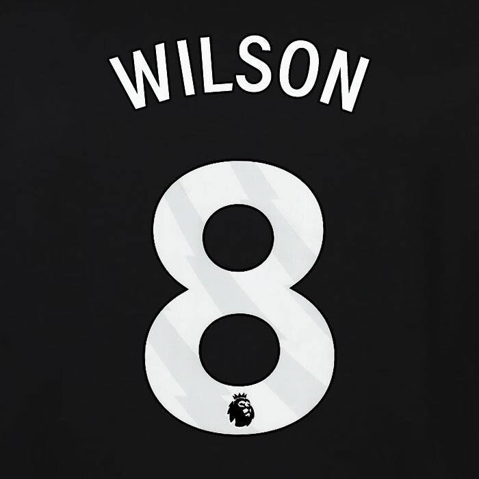 2023 2024 OFFICIAL FULHAM AVERY DENNISON WILSON 8 3RD PLAYER SIZE NAMESET