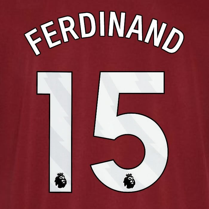 2023 2024 WEST HAM FERDINAND 15 OFFICIAL WHITE PLAYER SIZE NAMESET